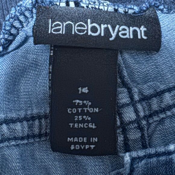 Lane Bryant Capri Jeans Size 14 High-Rise Blue Stretch Denim 18" Inseam - Picture 9 of 15